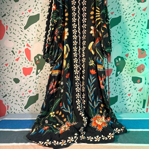 Farm for Anthropologie Button-Front Midi Dress - L - Picture 3 of 4